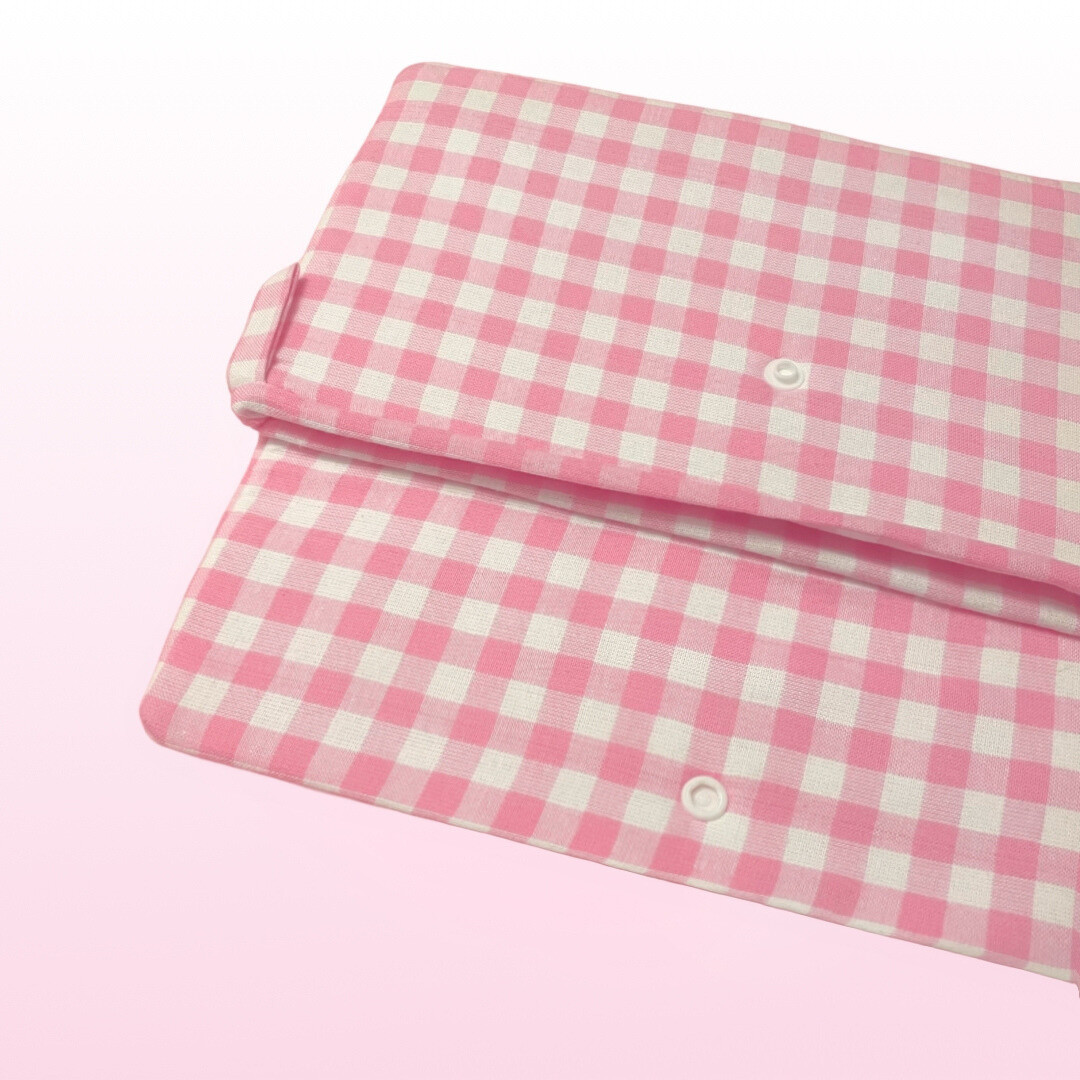 Pink Gingham Switch Travel Case