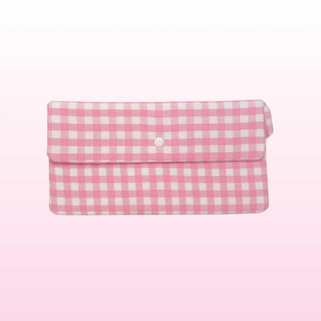 Pink Gingham Switch Travel Case