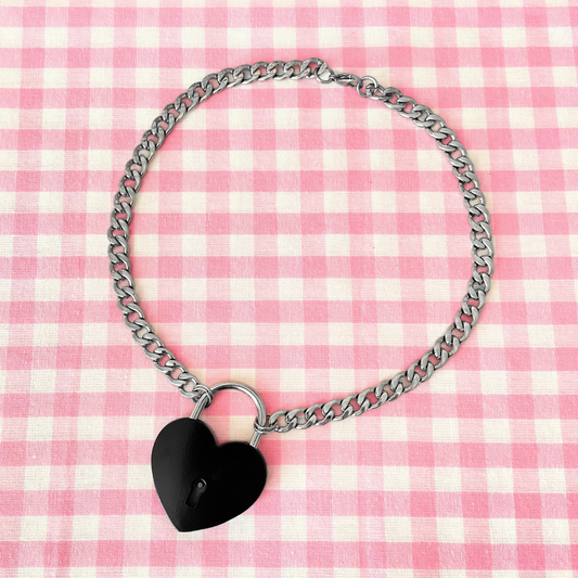 Heart Lock Curb Chain