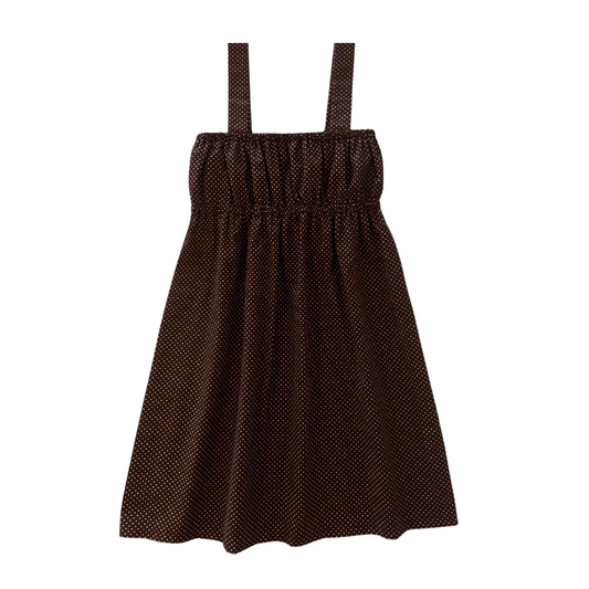 Chocolate Polka Dot BabyDoll Mini Dress