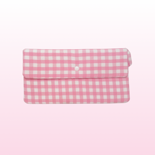 Pink Gingham Switch Travel Case